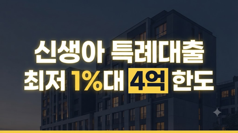 [2026 신생아 특례대출] 조건부터 금리·4억 한도 총정리 ｜ 디딤돌 버팀목 대환 갈아타기