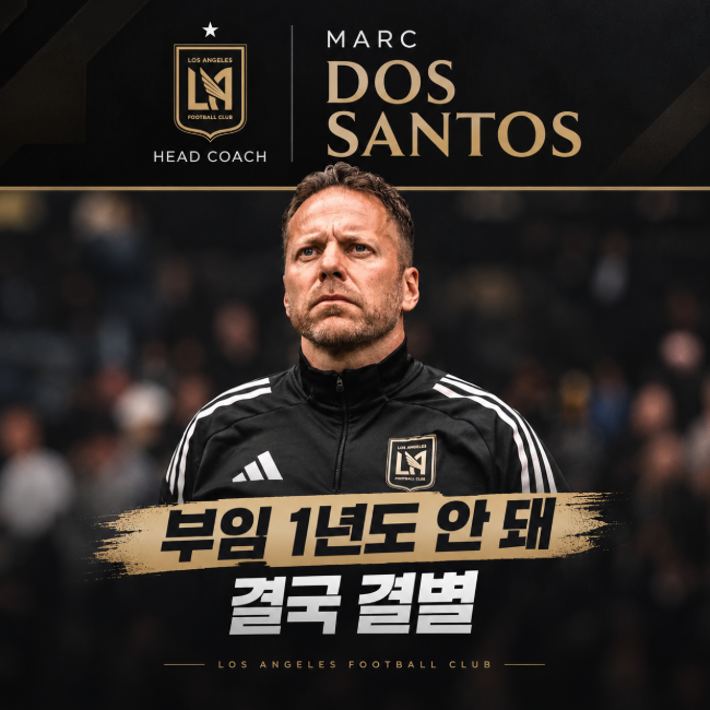 손흥민 소속팀 LAFC, 도스 산토스 감독 경질…새 감독 물색