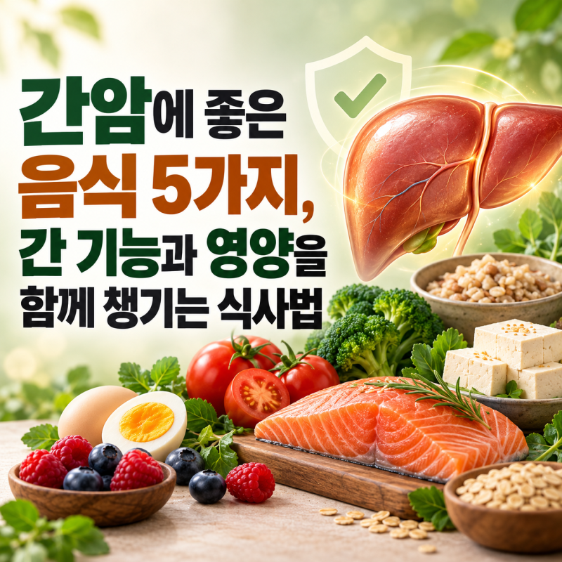 간암에 좋은 음식 5가지, 간 기능과 영양을 함께 챙기는 식사법
