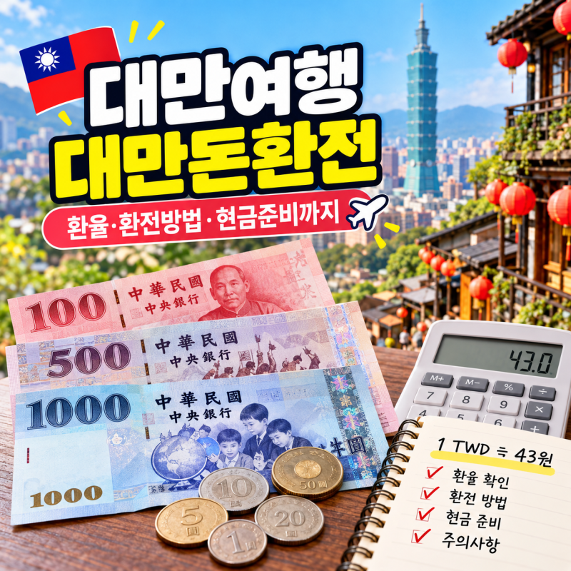 대만돈환전 어디서 할까? 대만환율부터 환전 방법까지 정리