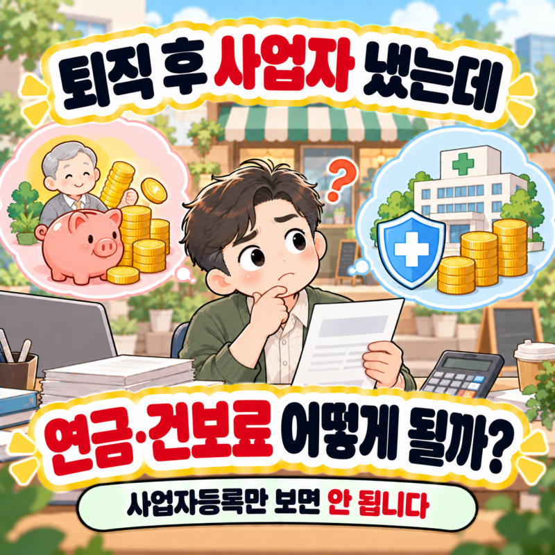 퇴직 후 사업자등록하면 국민연금·건강보험은 어떻게 달라질까?