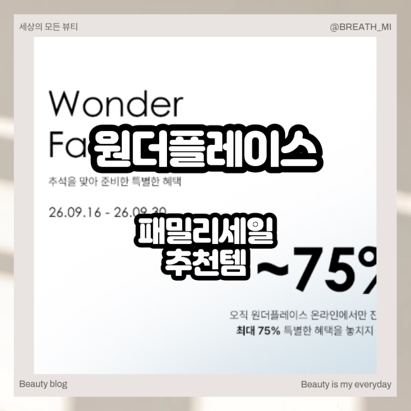 원더플레이스 패밀리세일, 골라 후드집업부터 가을 니트 추천템