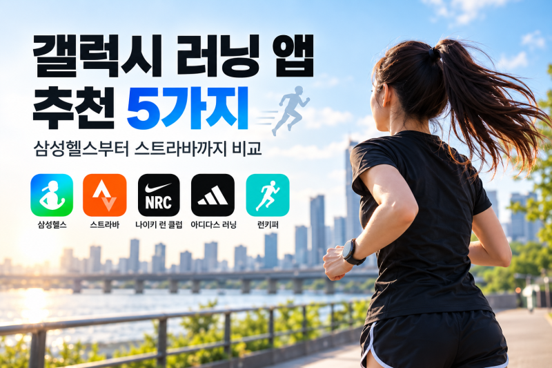 갤럭시 러닝 앱 추천 5가지, 삼성헬스부터 스트라바까지 비교