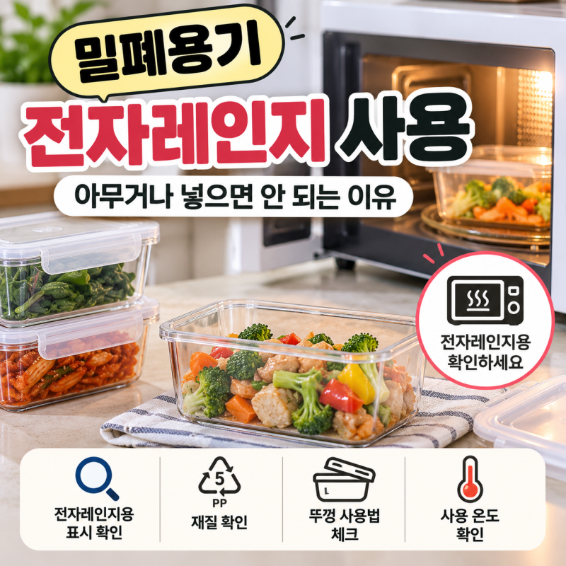 밀폐용기 전자레인지 사용｜플라스틱 용기 아무거나 넣으면 안 되는 이유