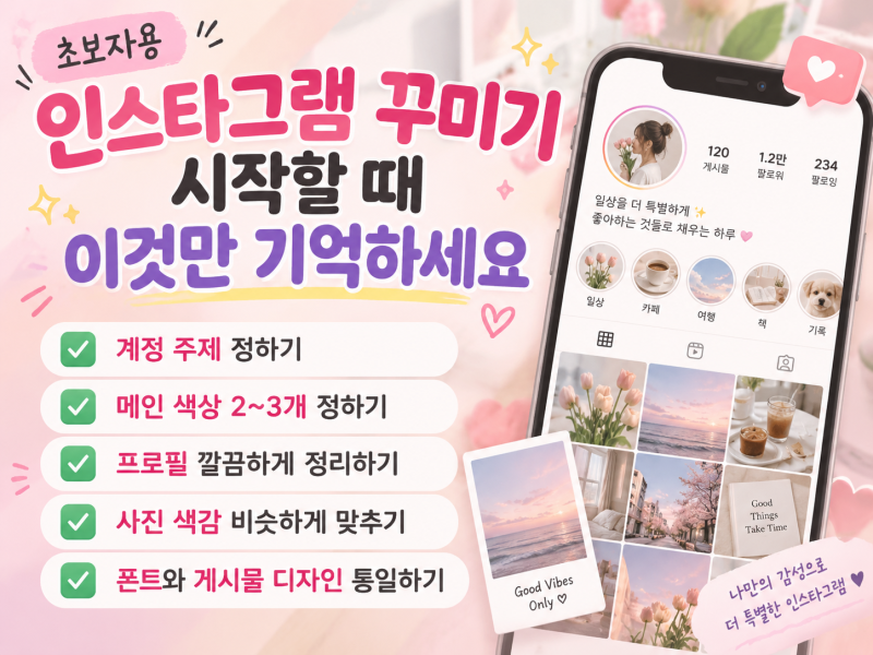 인스타그램 꾸미기 총정리｜예쁜 인스타 계정 만드는 법