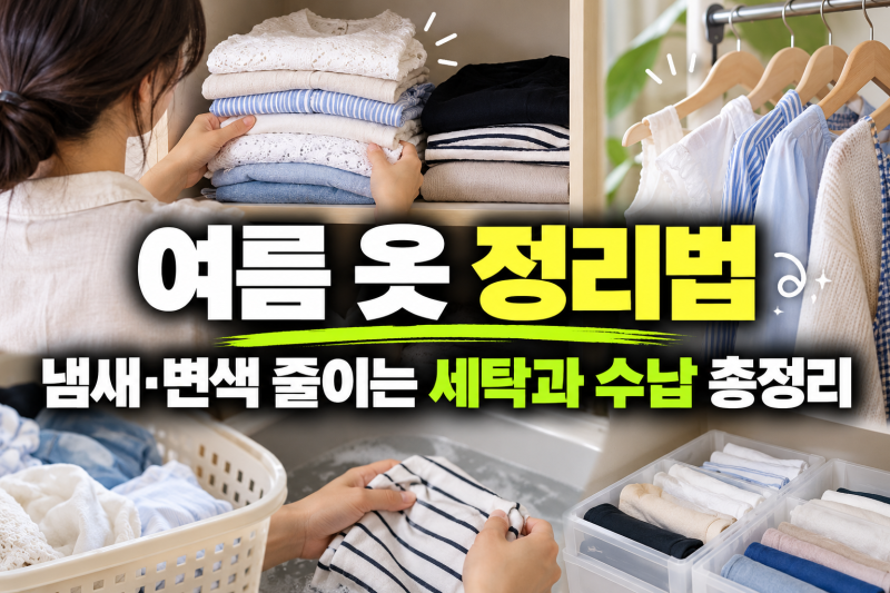 여름 옷 정리법 총정리｜냄새·변색 줄이는 세탁과 수납 정리법