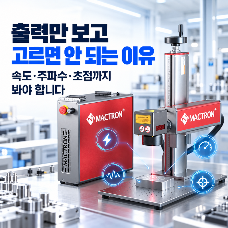 레이저 마킹기, 출력만 보고선택하면 안 되는 이유
