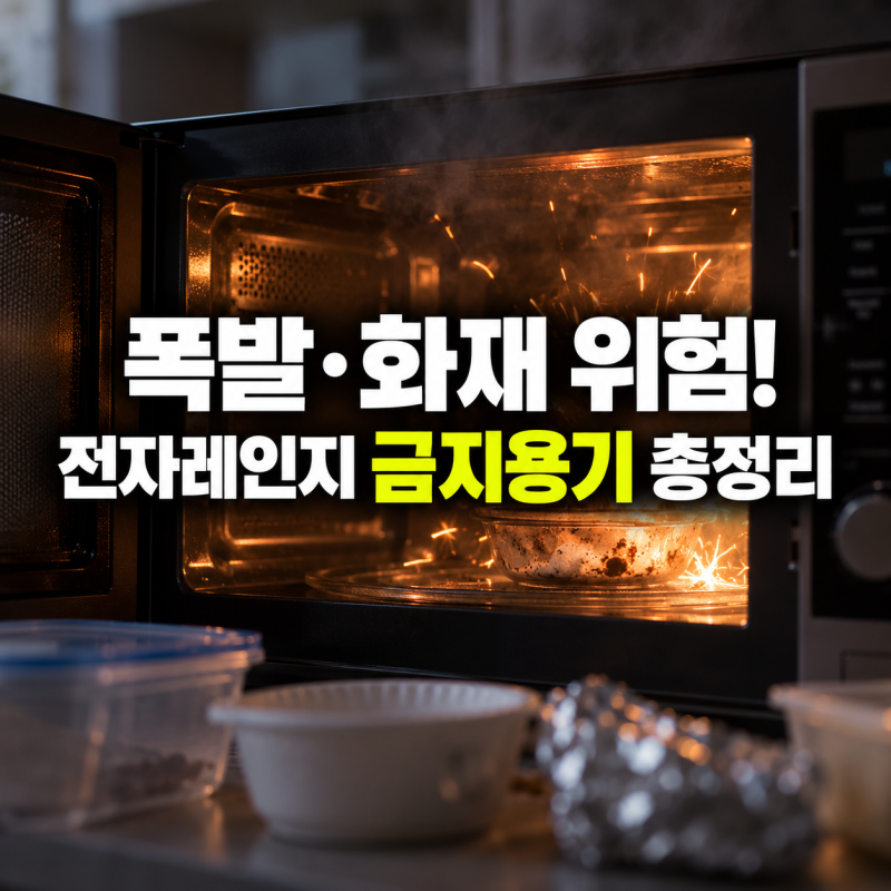 폭발과 화재 위험! 전자레인지 사용 금지 용기 총정리