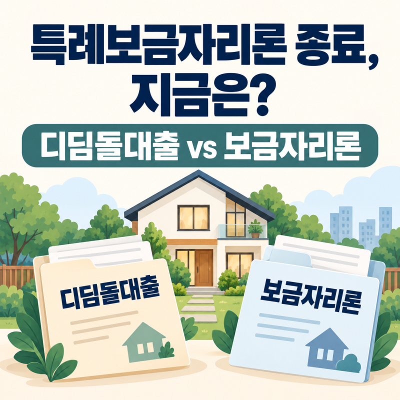 특례보금자리론 끝났나? 2026 디딤돌대출·보금자리론 금리와 자격 비교