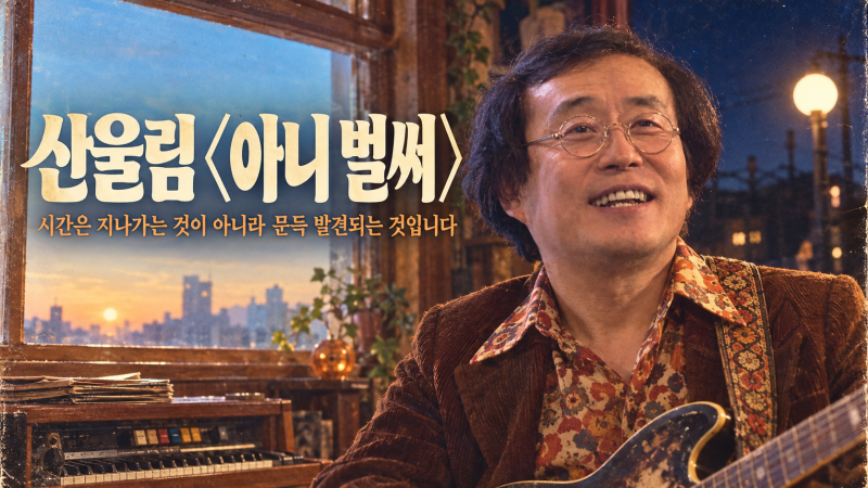 삶으로 듣는 명곡100선(53) 산울림 〈아니 벌써〉시간은 지나가는 것이 아니라 문득 발견되는 ....