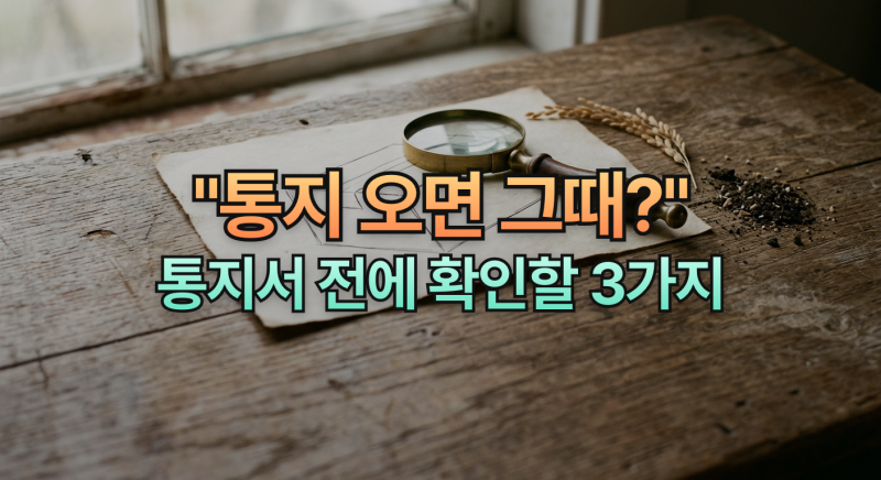 "통지 오면 그때 대응하면 된다더니" 농지 전수조사, 통지서 전에 확인할 3가지 — 농지대장·....