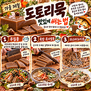 10월 제철 도토리묵 손질법 & 보관 가이드
