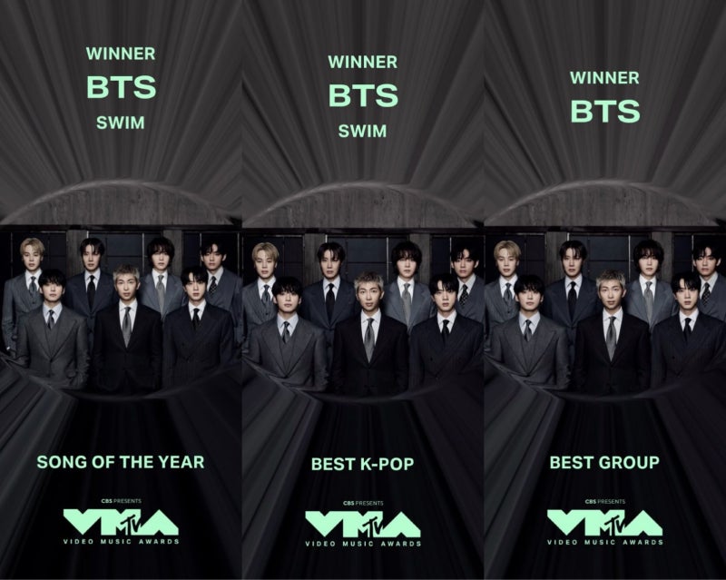 BTS VMAs 3관왕! 2026 MTV VMAs 올해의 노래·K팝·그룹 수상