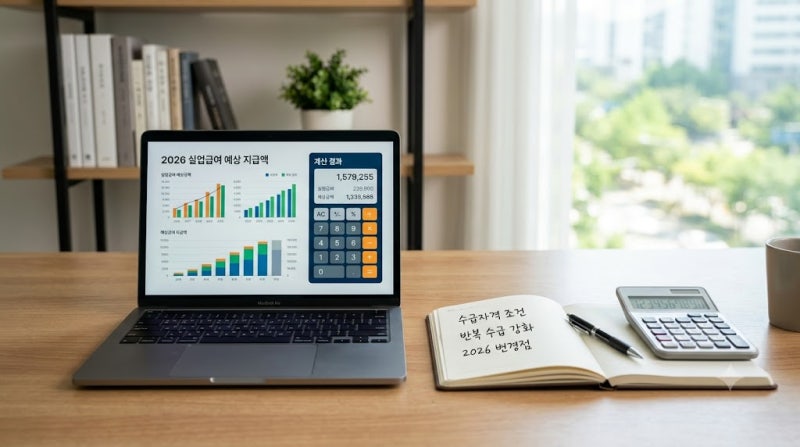 2026년 실업급여 수급자격 기준 변경점 정리 및 계산기 활용 법