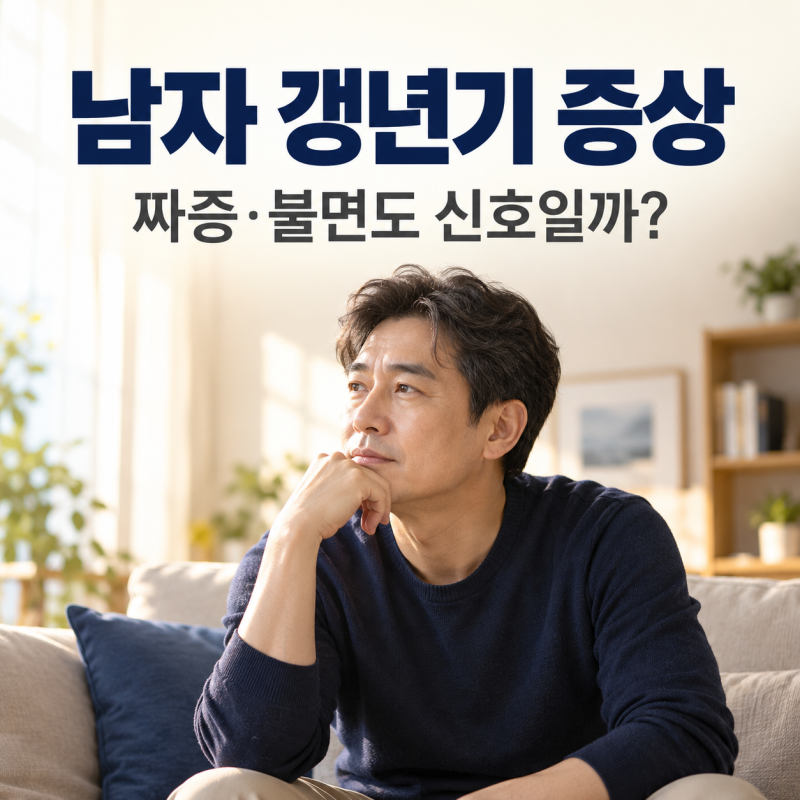 남자 갱년기 증상, 짜증과 불면도 신호일까? 시작 시기부터 자가 점검까지