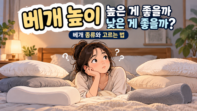 베개 높이, 높은 베개 낮은 베개 뭐가 좋을까? 나에게 맞는 베개 고르는 법