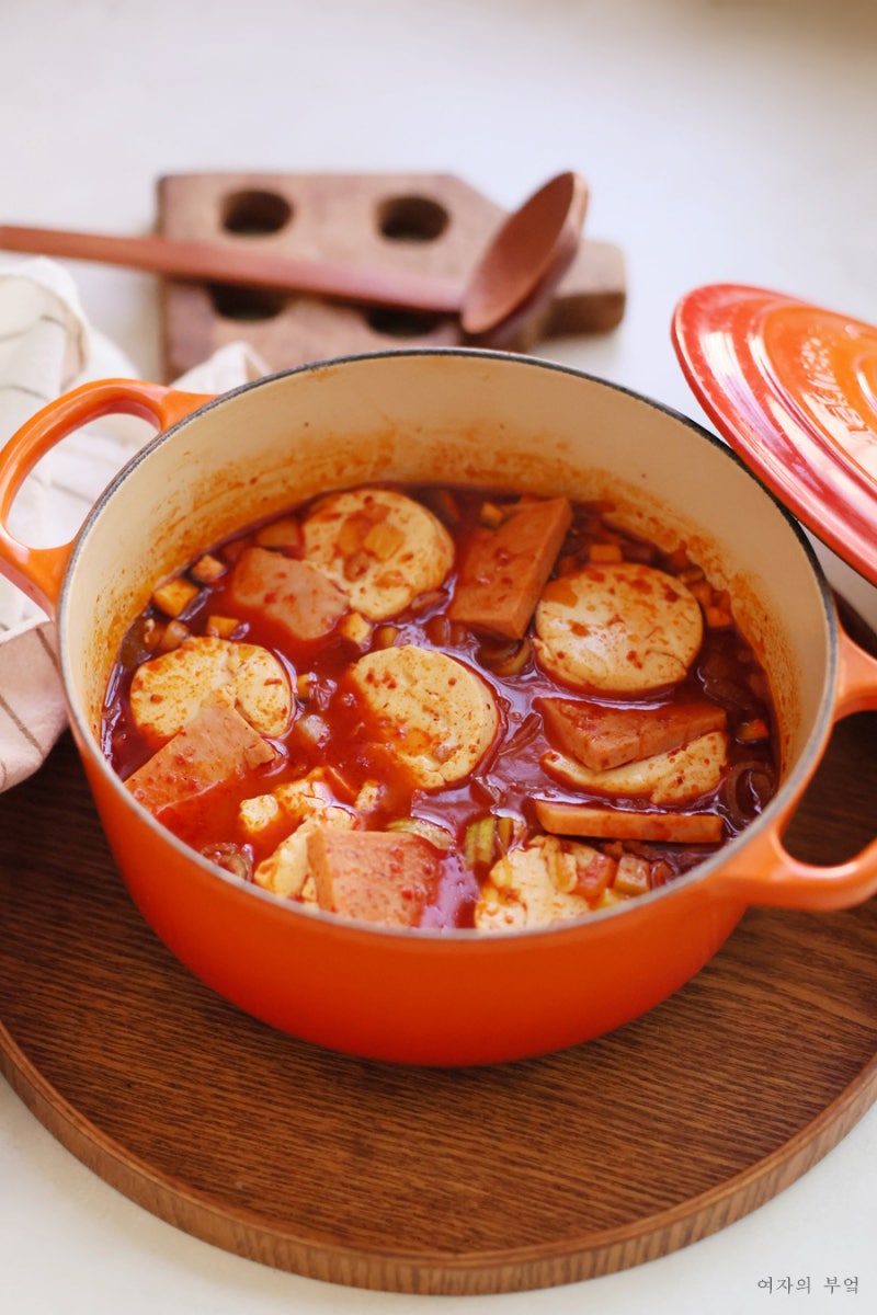 스팸 순두부찌개 레시피 끓이는법 양념