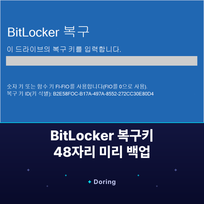 48자리 복구 키를 못 찾으면 초기화뿐입니다, 윈도우 BitLocker 키 지금 확인하는 법