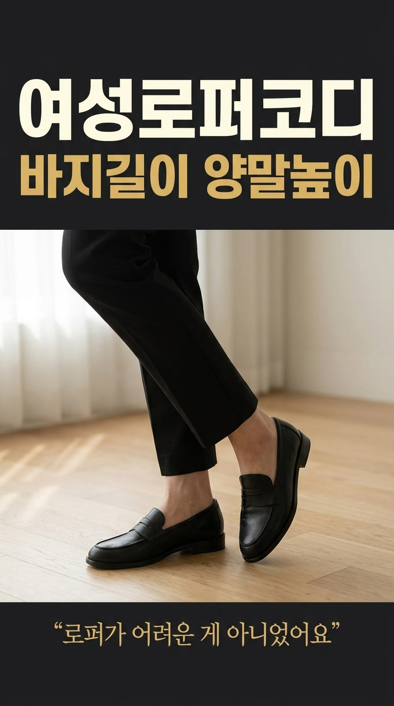 여성로퍼코디 5가지, 슬랙스 청바지 스커트 양말까지