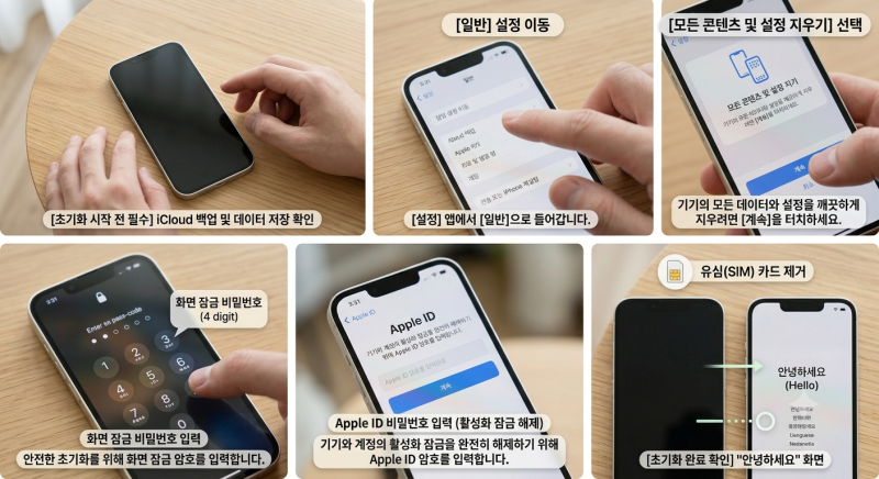 아이폰 중고 판매 전 필수! 공장초기화 및 계정 로그아웃 방법 완벽 정리