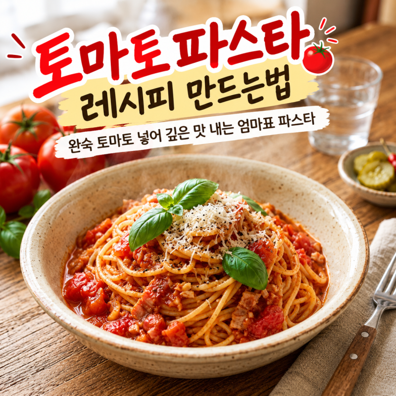 토마토파스타 레시피 만드는법｜완숙 토마토 넣어 깊은 맛 내는 엄마표 파스타