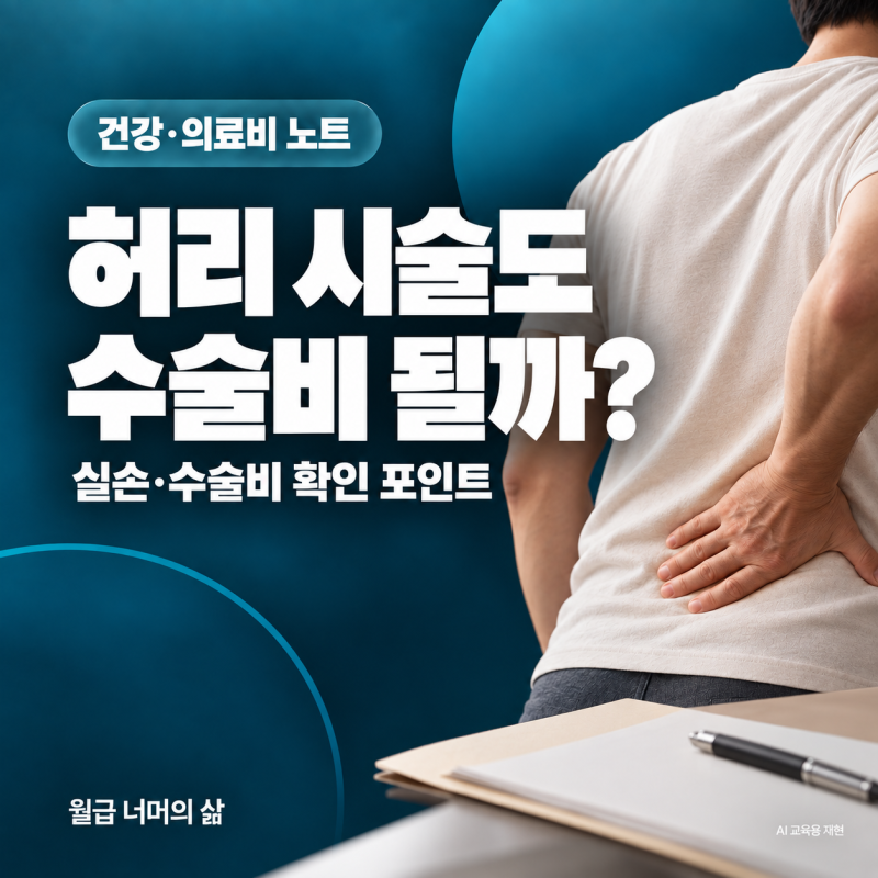 허리디스크 주사·시술, 수술비 보험도 받을 수 있을까?
