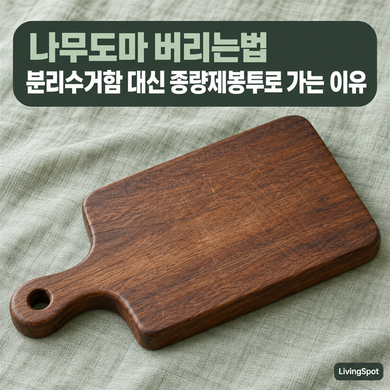 나무도마 버리는법, 분리수거함 대신 종량제봉투로 가는 이유