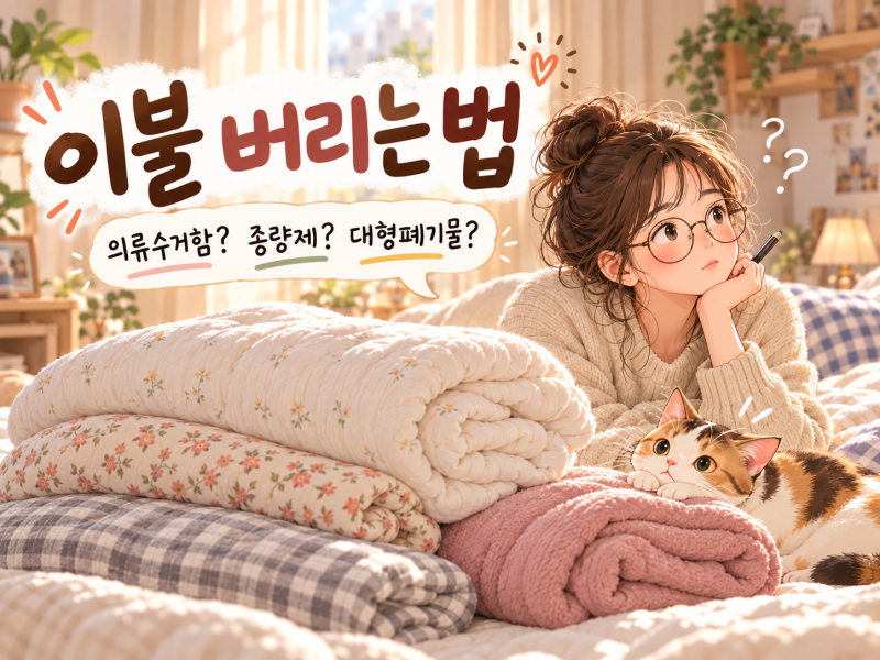 이불 버리는 법｜솜이불·담요·베개 어디에 버릴까?
