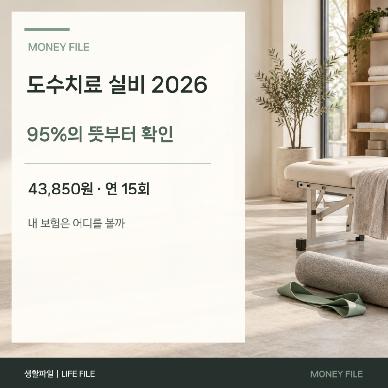 도수치료 실비 2026｜관리급여 보험 보상기준