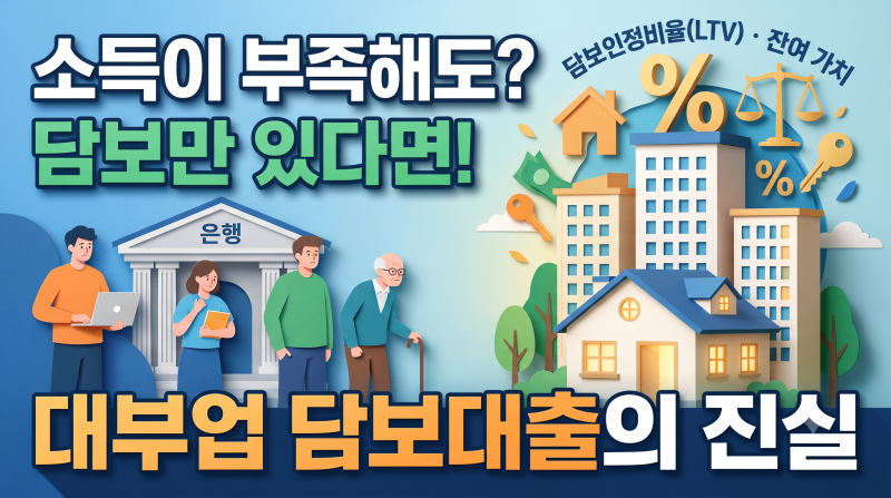 대부업체 담보대출 기간부터 아파트 금리비교까지 신용점수 영향까지 총정리