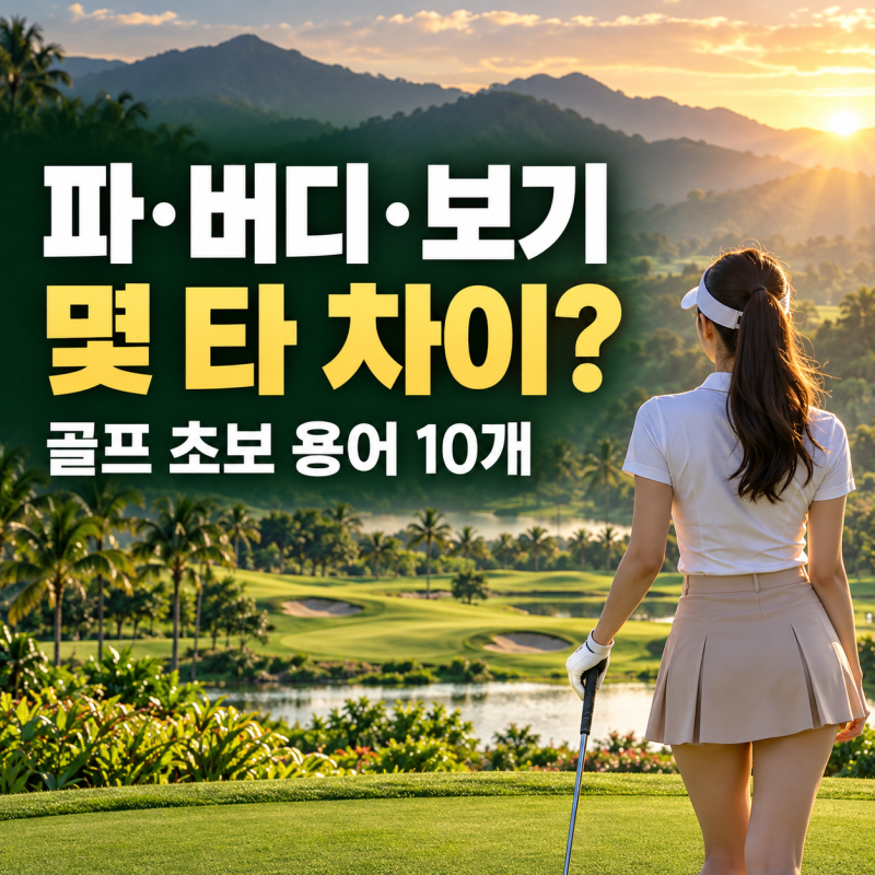 파·버디·보기 몇 타 차이? 골프 초보 용어 10개 쉽게 정리