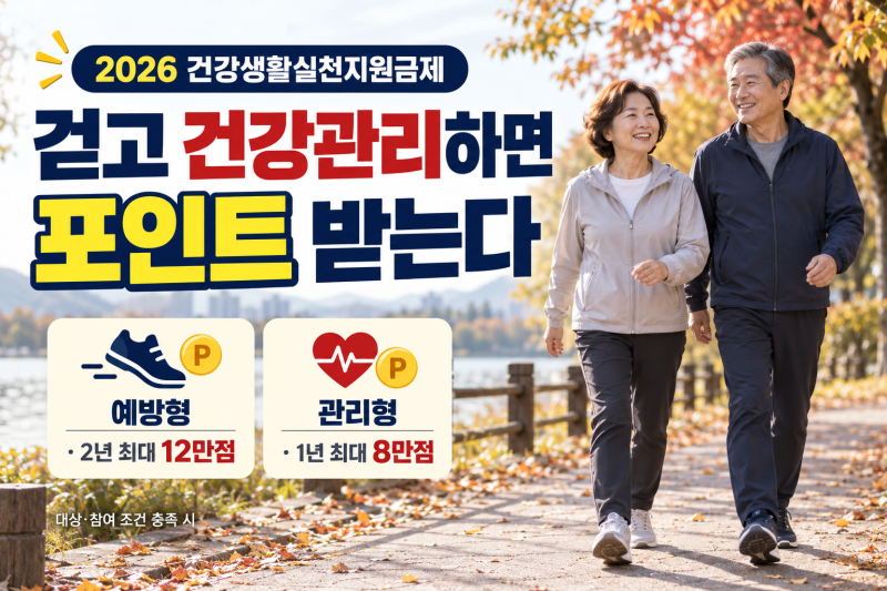 2026 건강생활실천지원금제 대상·신청방법｜걷고 건강관리하면 포인트