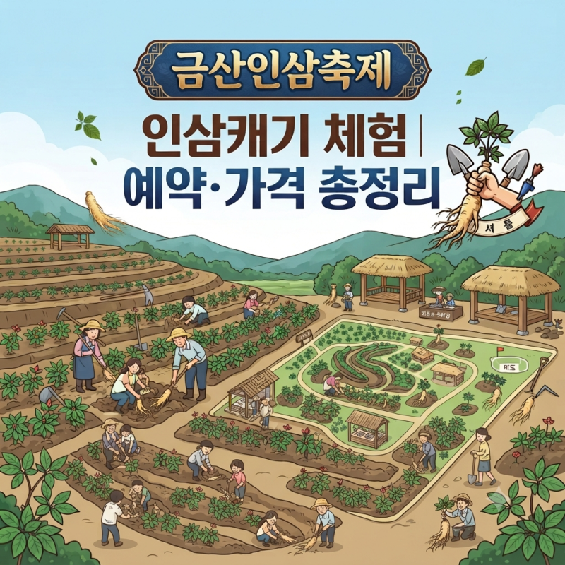 2026 금산 인삼축제 인삼캐기 예약·가격·체험 총정리｜신청방법부터 준비물까지