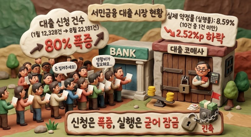 대부업 평균 대출액 한 달 새 20% 급증한 이유와 서민금융 시장의 경색 진단
