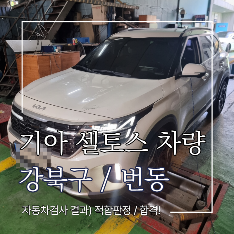 [강북구 번동] 기아 셀토스 자동차검사대행 서비스로 적합판정 합격! (정기검사진행)