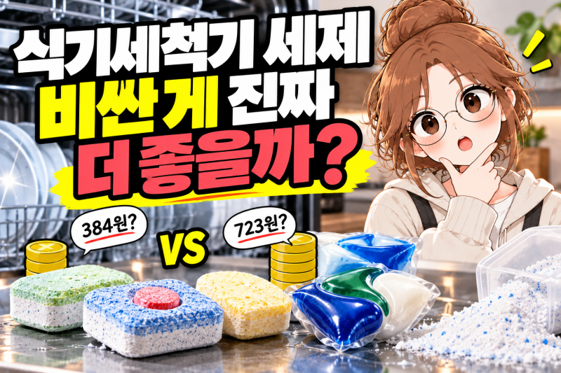 식기세척기 세제, 비싼 게 정말 좋을까? 6종 직접 비교해봤어요