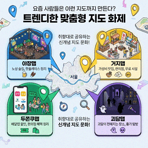 요즘 사람들은 이런 지도까지 만든다? 야장맵·거지맵·두쫀쿠맵·괴담맵 화제