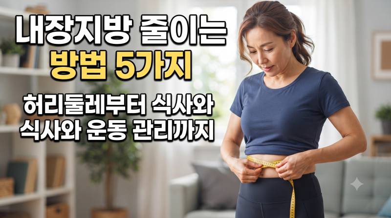 내장지방 줄이는 방법 5가지, 허리둘레부터 식사와 운동 관리까지