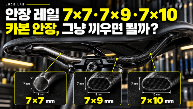로드자전거 안장 레일 7×7·7×9·7×10mm｜카본 안장, 기존 시트포스트에 그냥 장착해도 될까?