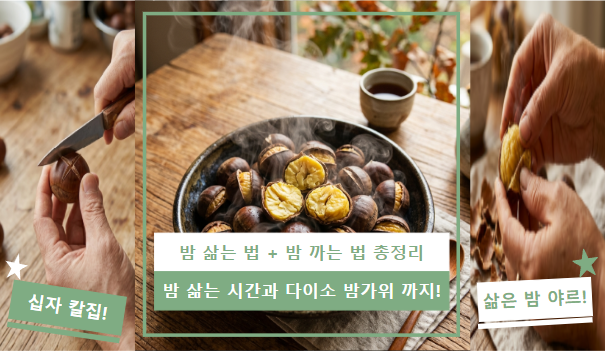 밤 삶는법 및 밤까는법 총정리 | 삶는 시간표와 다이소 밤가위