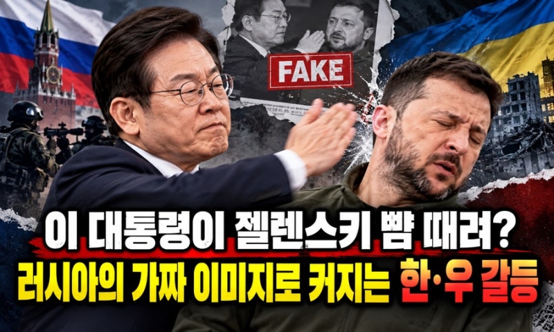 러시아가 만든 ‘한·우 갈등 프레임’…이재명 대통령이 젤렌스키 뺨을 때렸다고?
