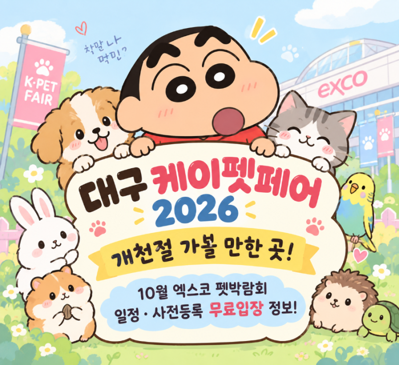 대구 케이펫페어 2026,개천절 가볼만한 곳, 10월 엑스코 펫박람회 일정·사전등록 무료입장