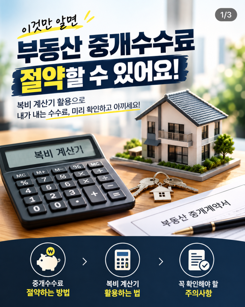 부동산 중개수수료 절약하고 복비 계산기 활용하는 법