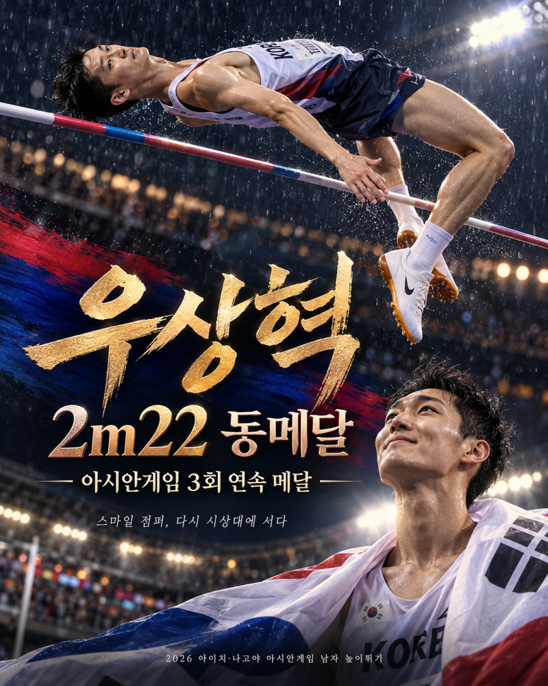 우상혁 높이뛰기 결과 2m22 동메달, 아시안게임 3회 연속 메달 기록