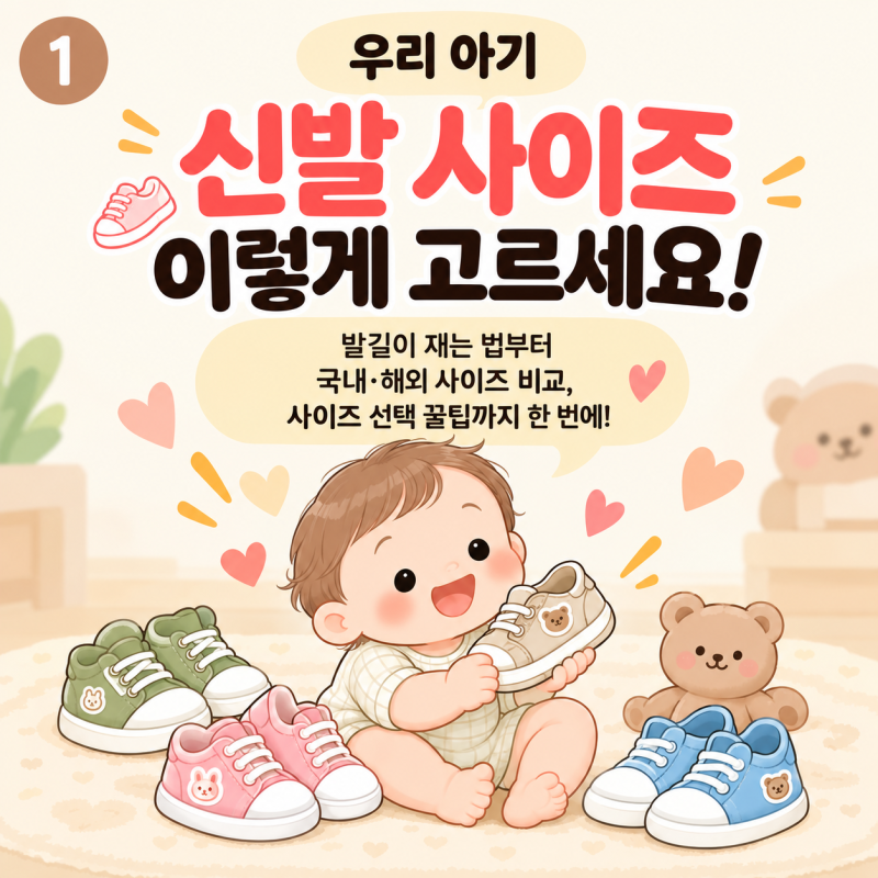 아기 신발 사이즈 고르는 법 총정리 발길이 재는 법부터 KR·US·EU·UK 사이즈까지