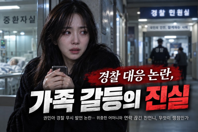 권민아 경찰 무시 발언 논란…위중한 어머니와 연락 끊긴 친언니, 무엇이 쟁점인가