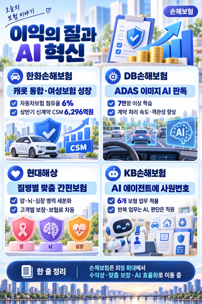 경린이 보험공부#12 보험업계는 지금 외형보다 ‘이익의 질’을 키우고 있다