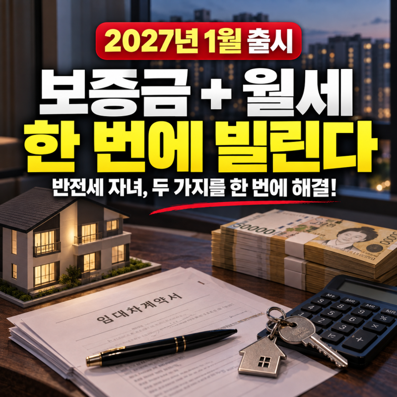 청년 전월세결합보증, 반전세 보증금·월세 한 번에