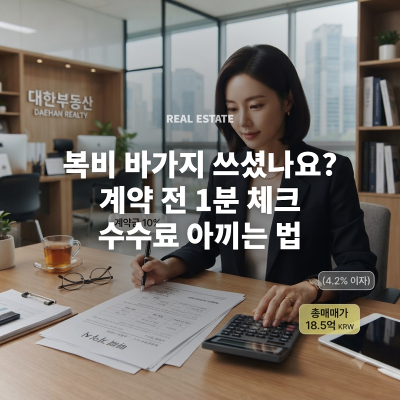 중개수수료 계약 전 확인사항 4가지, 요율 계산법과 환산보증금 70배 공식 가이드
