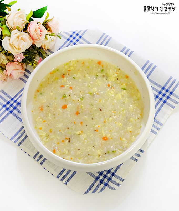 계란죽 끓이는법 야채죽 레시피